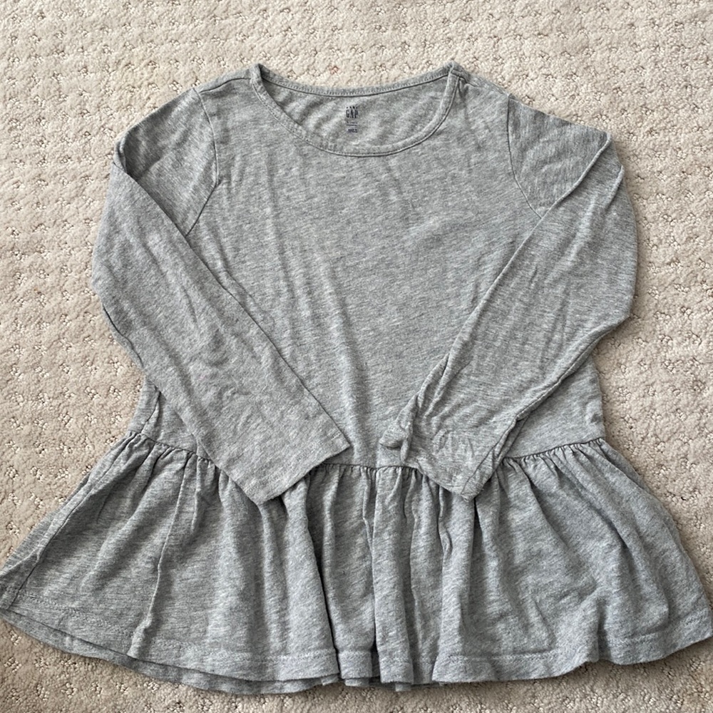 Girls Peplum Long Sleeve Top 5T